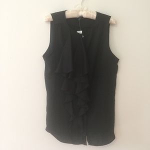 Black Gap Ruffle Flowy Tank Top